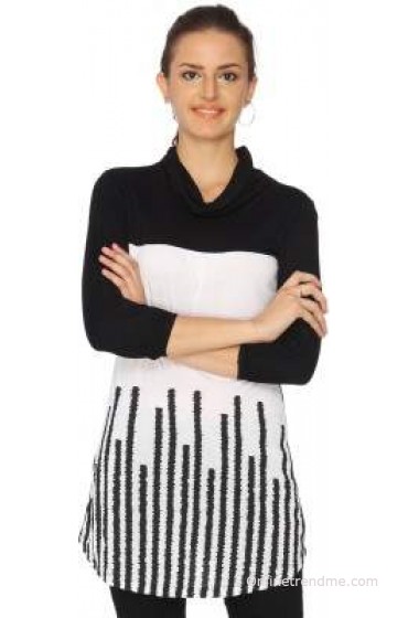 Identiti Party 3/4 Sleeve Self Design Women's Top Identiti Party 3/4 Sleeve Self Design Women's Top